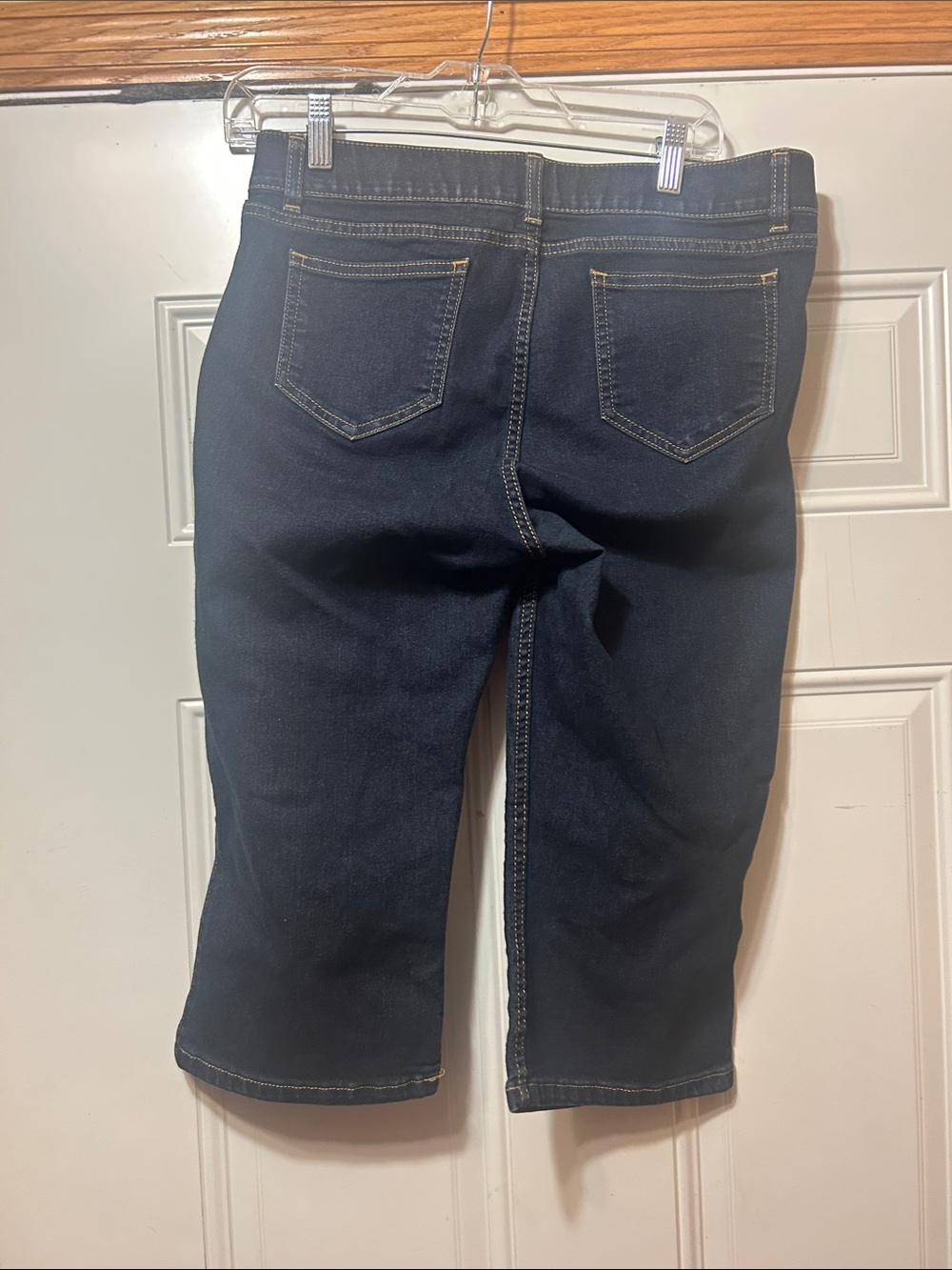 Classic Dark Blue Women's Capris- Mid Rise Crop 10